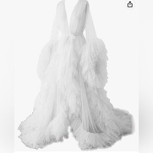 White Tulle Gown Robe